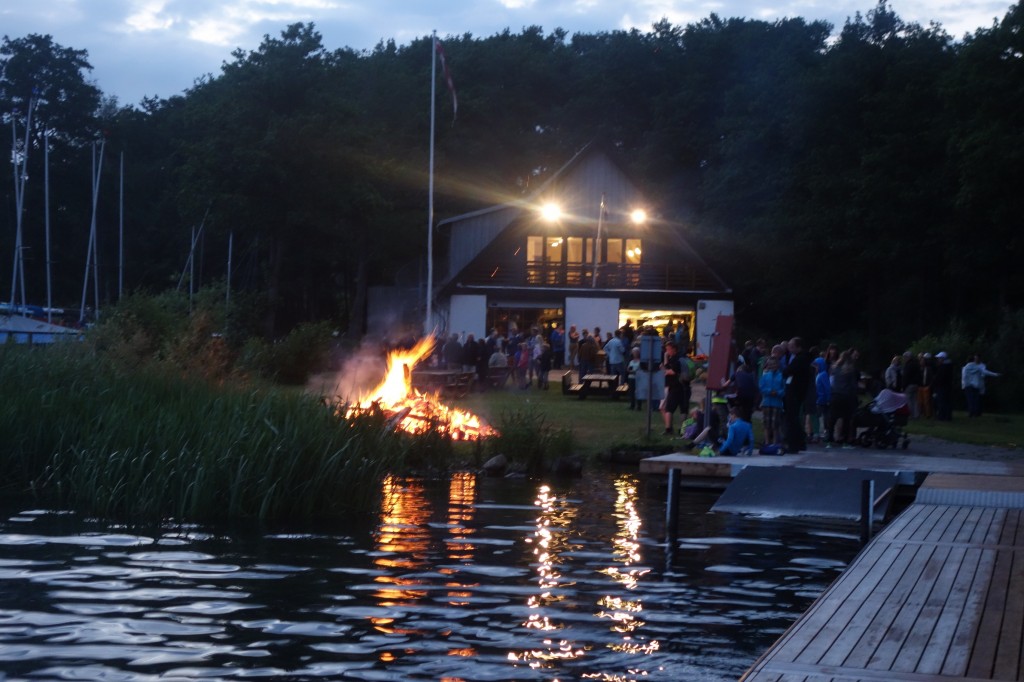 Saint Hans Evening bonfire at Lise and Vincent's boat club