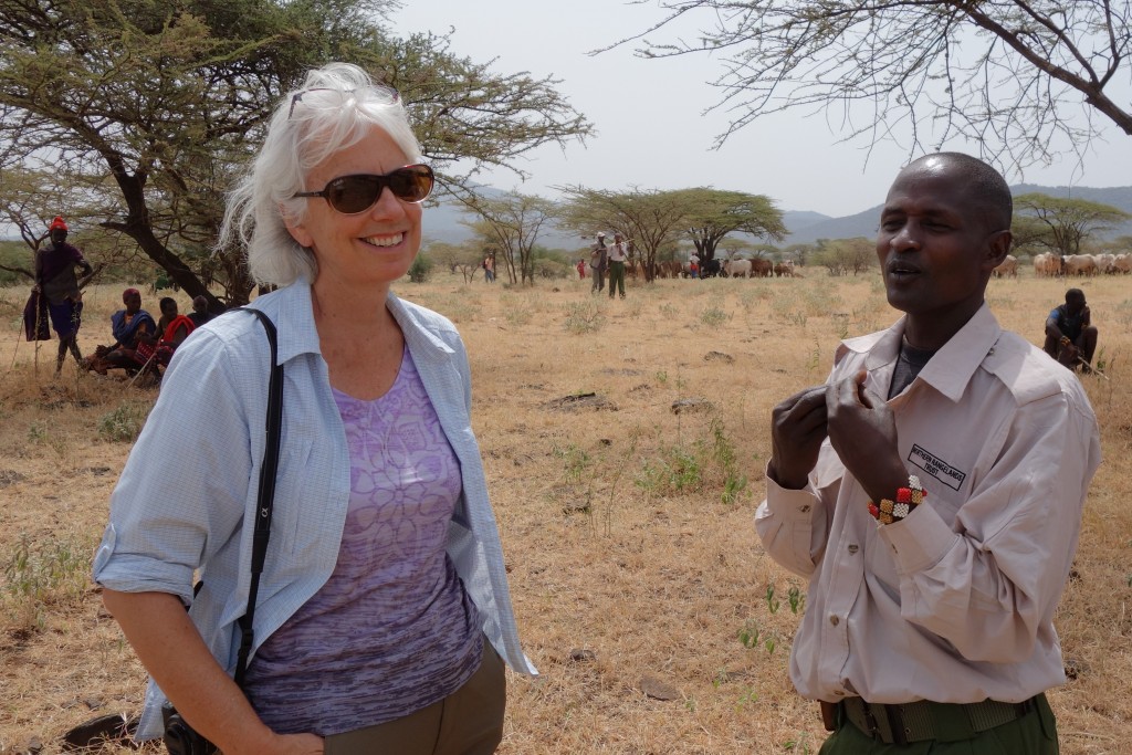 Anne and Kisio (our driver) at the cattle market.