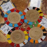 Sisal and Bead Coaster--$3.00