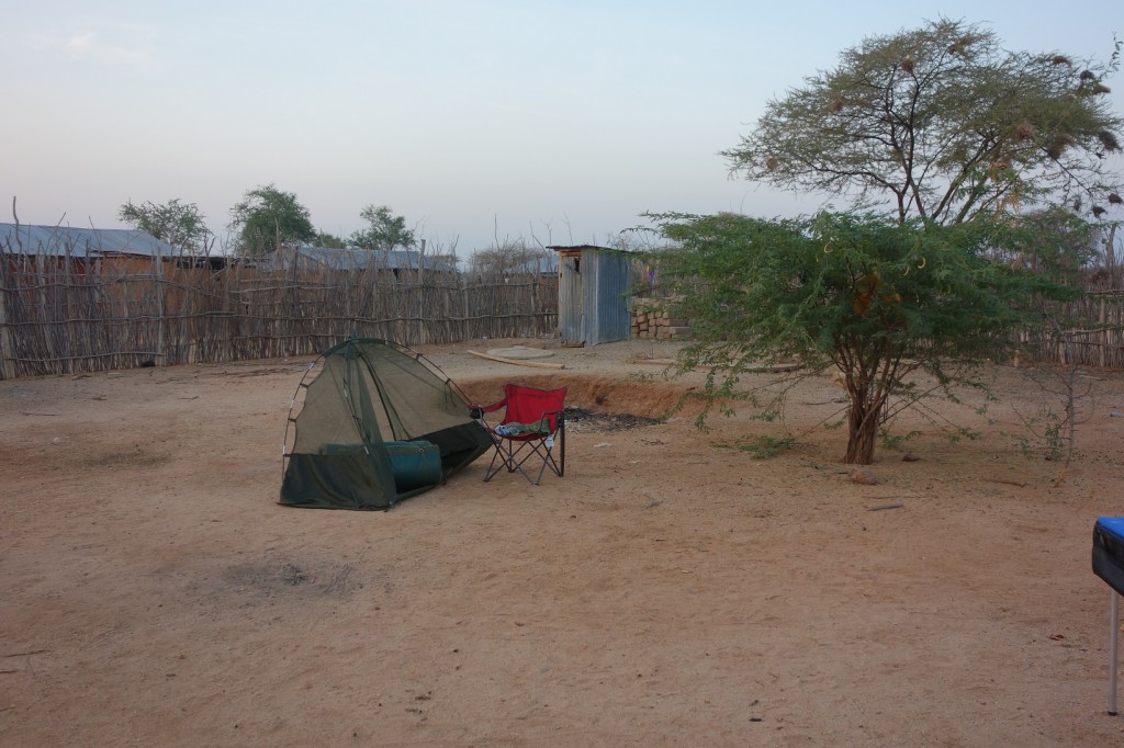 Our backyard camp site.