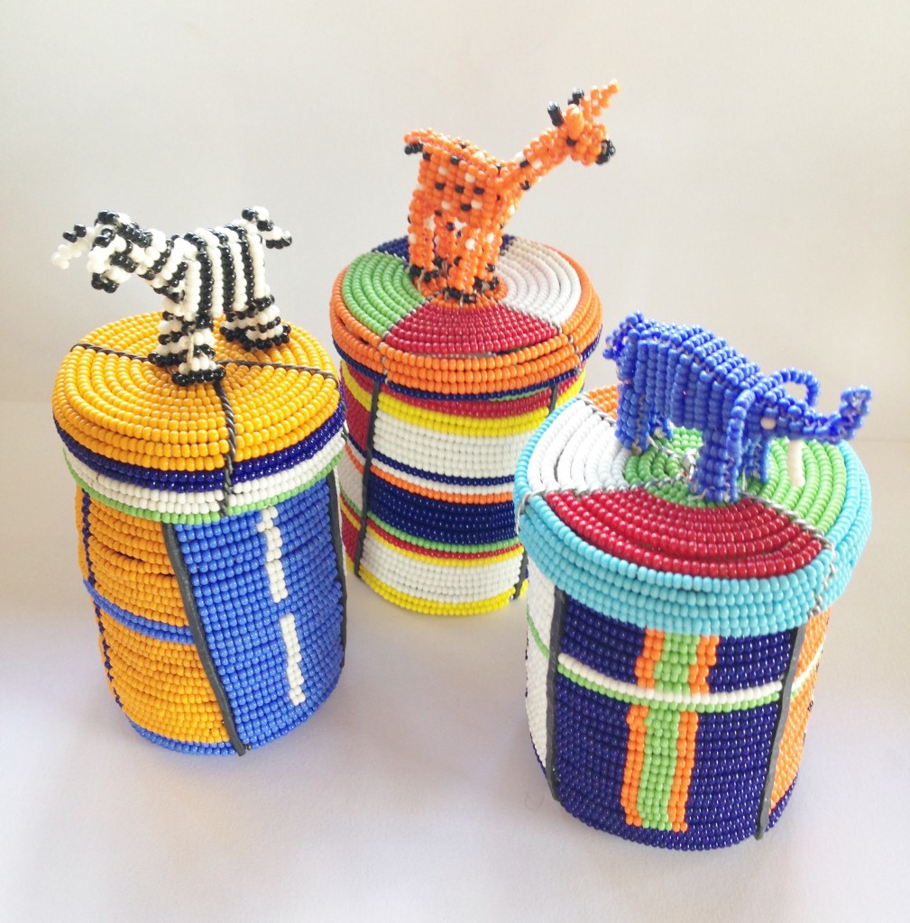 Let us hope we will be able to enjoy these animals in the flesh, not just on items like these beaded boxes from BeadWORKS.